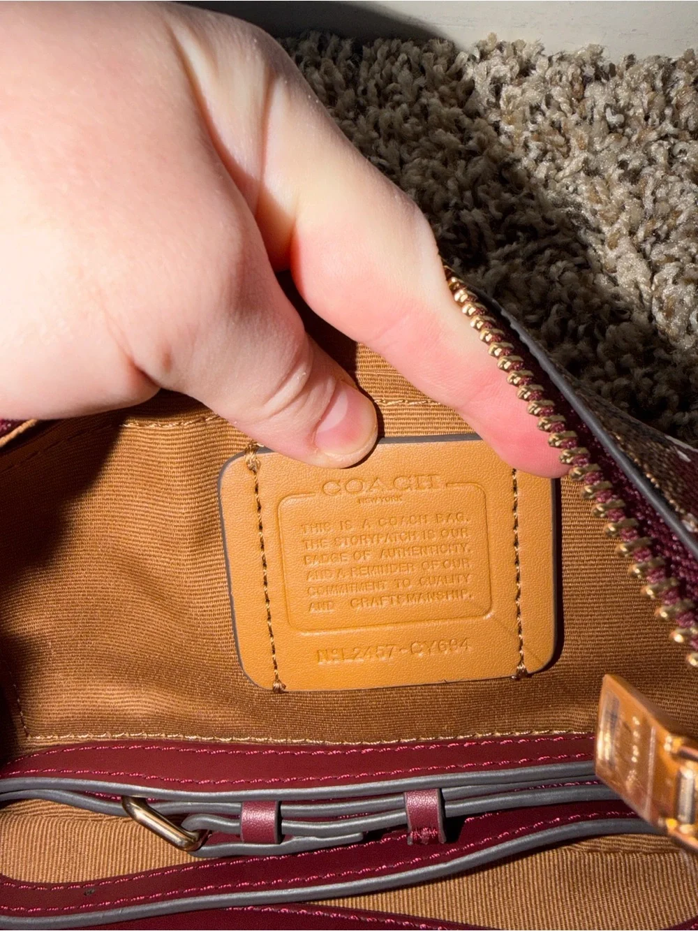 Coach Pink Cherry Signature Canvas Shoulder Bag
